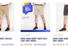 Celana Pendek Erigo Chino Unisex: Nyaman, Stylish, Cocok Segala Aktivitas