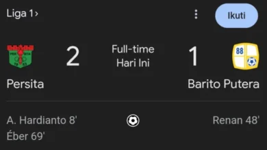 Persita Taklukkan Barito Putera! Liga 1 2024/2025: Skor 2-1