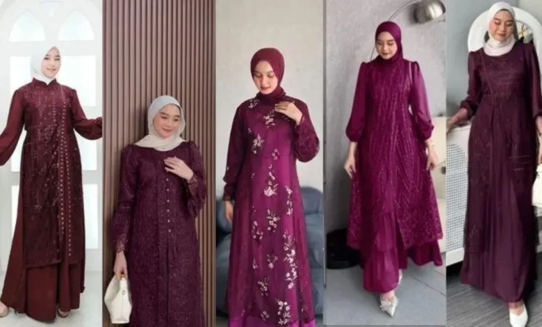 7 Gamis Motif Rompi: Tren Fashion Muslimah 2025