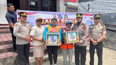 Sambut HUT Humas Polri ke-75, Polda Maluku Salurkan 100 Paket Sembako
